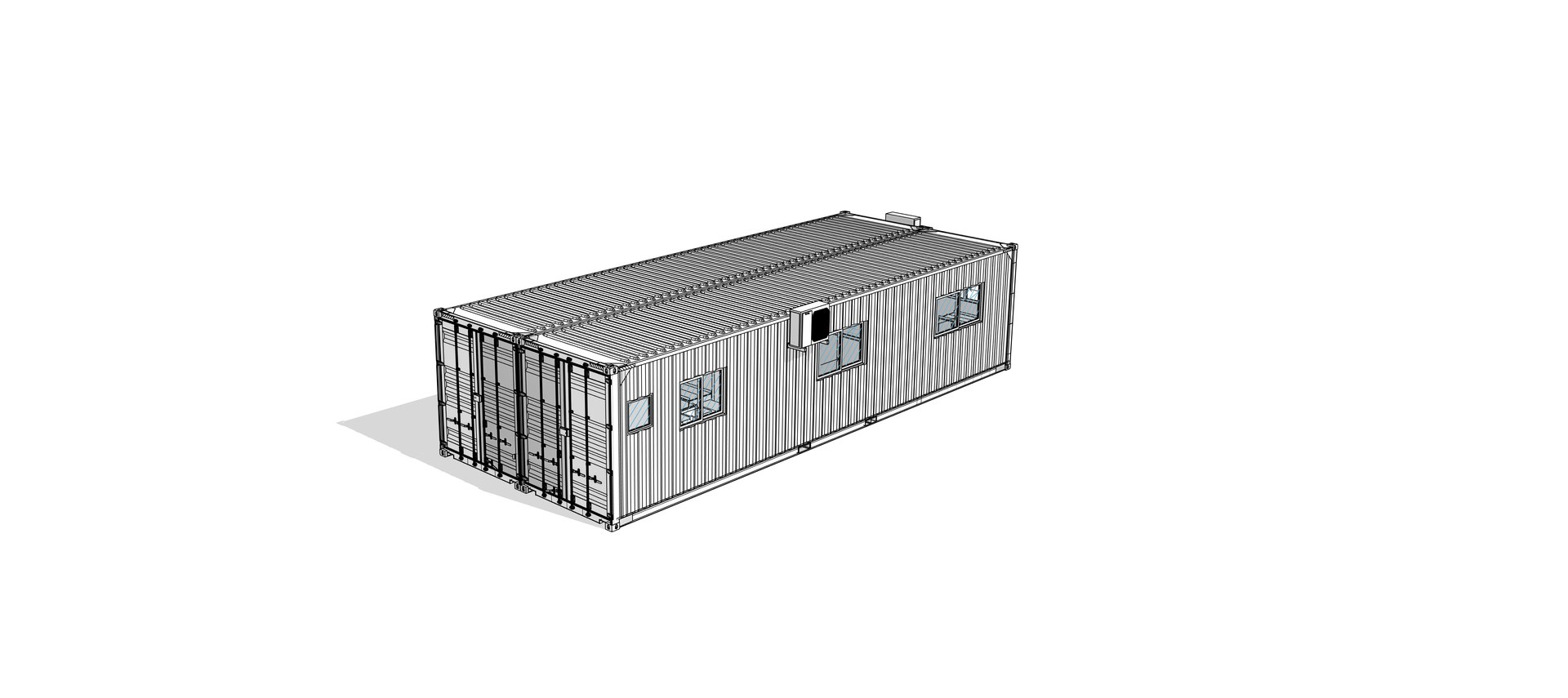 3D Container Office 40foot - TurboSquid 2358684