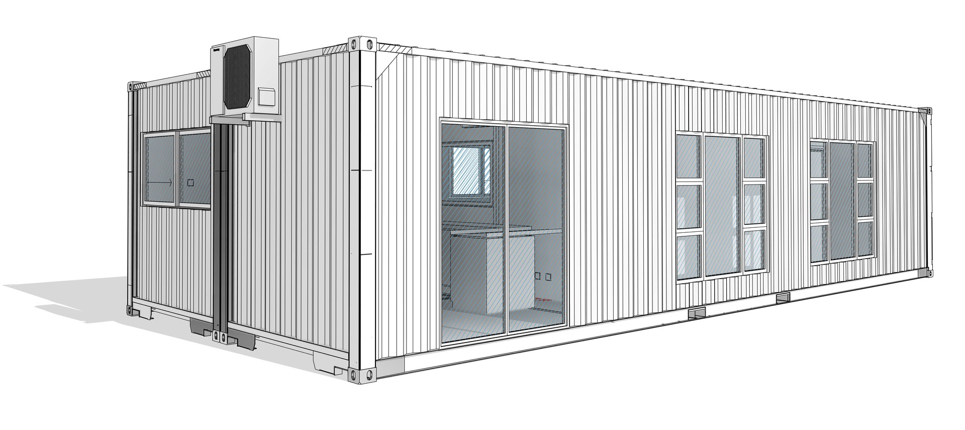3D Container Office 40foot - TurboSquid 2358684