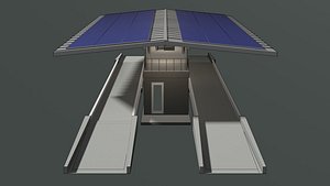 Truck weight scale station with solar cell 24i16 3D