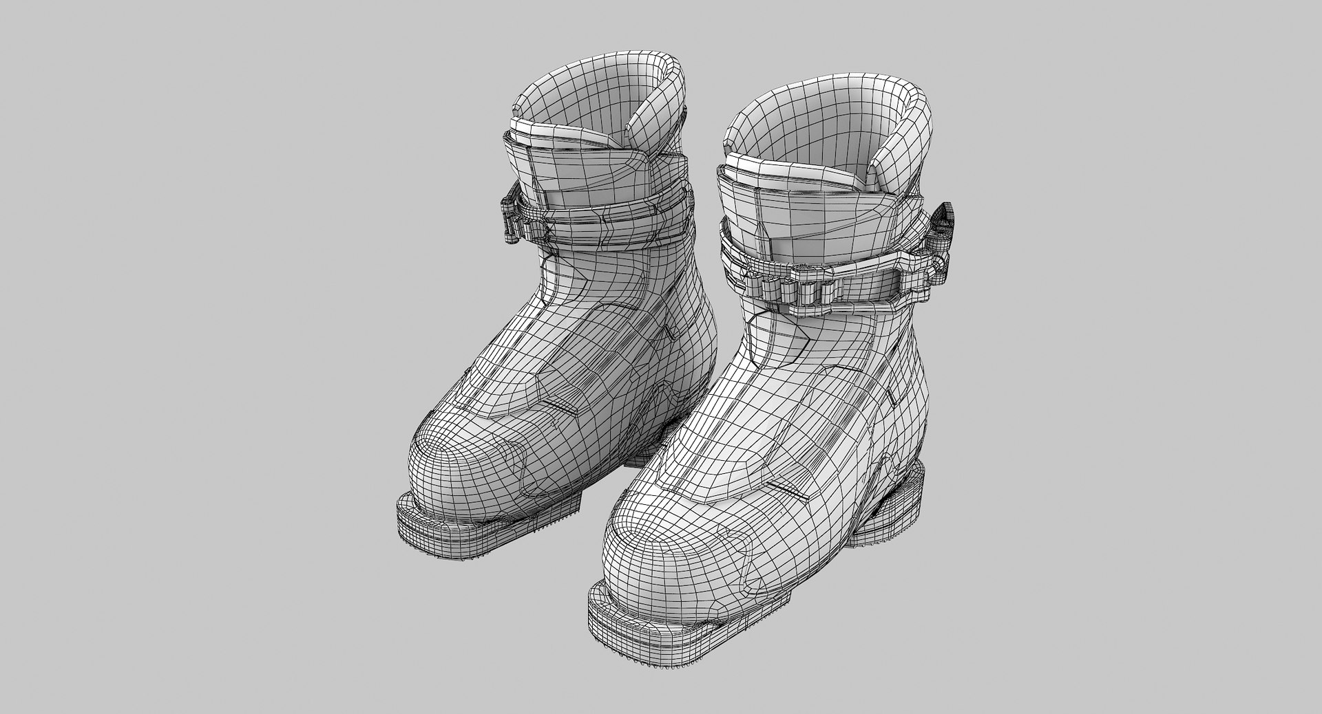 3D Alpine Ski Boots Model - TurboSquid 1354247