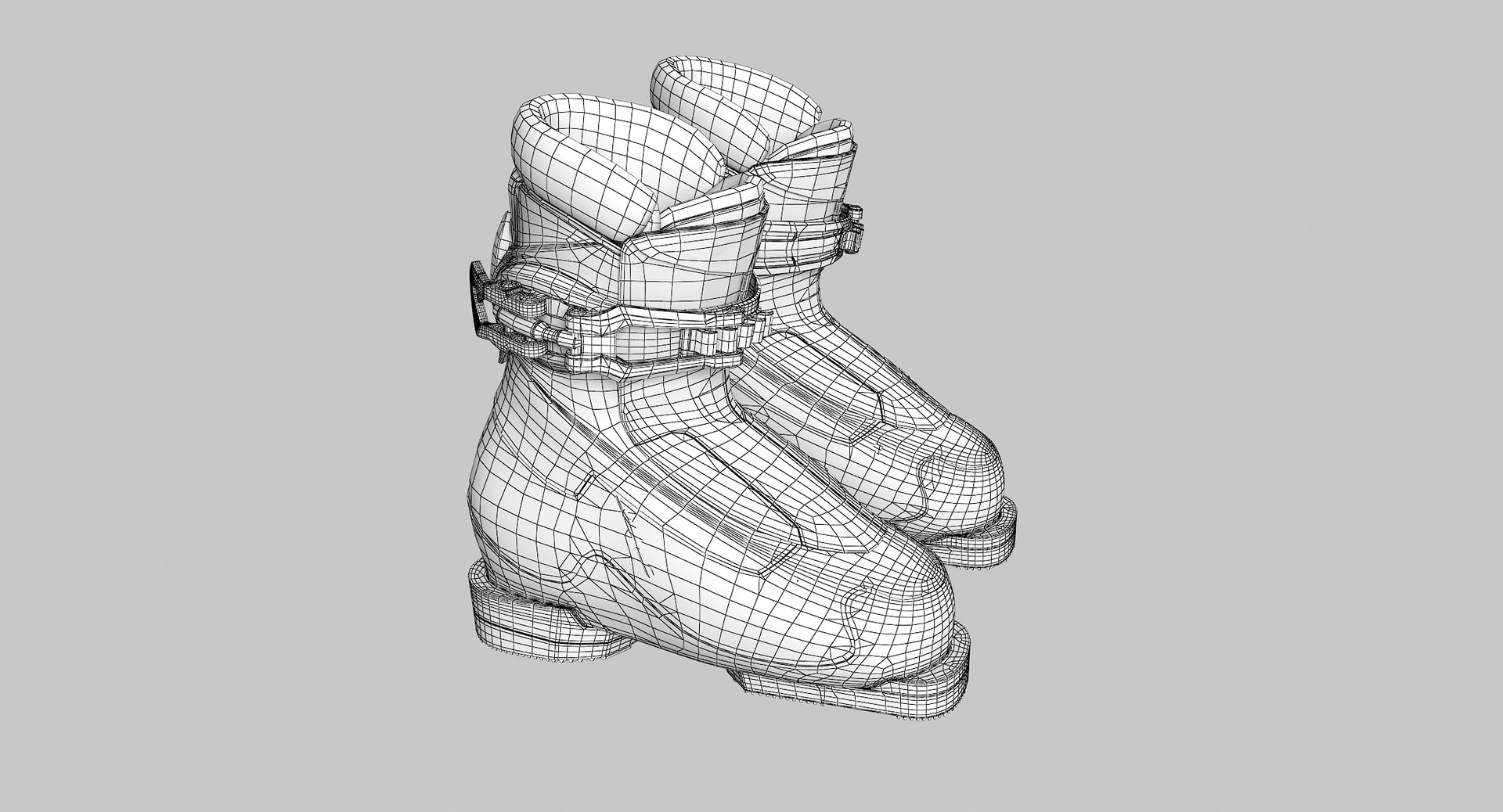 3D Alpine Ski Boots Model - TurboSquid 1354247