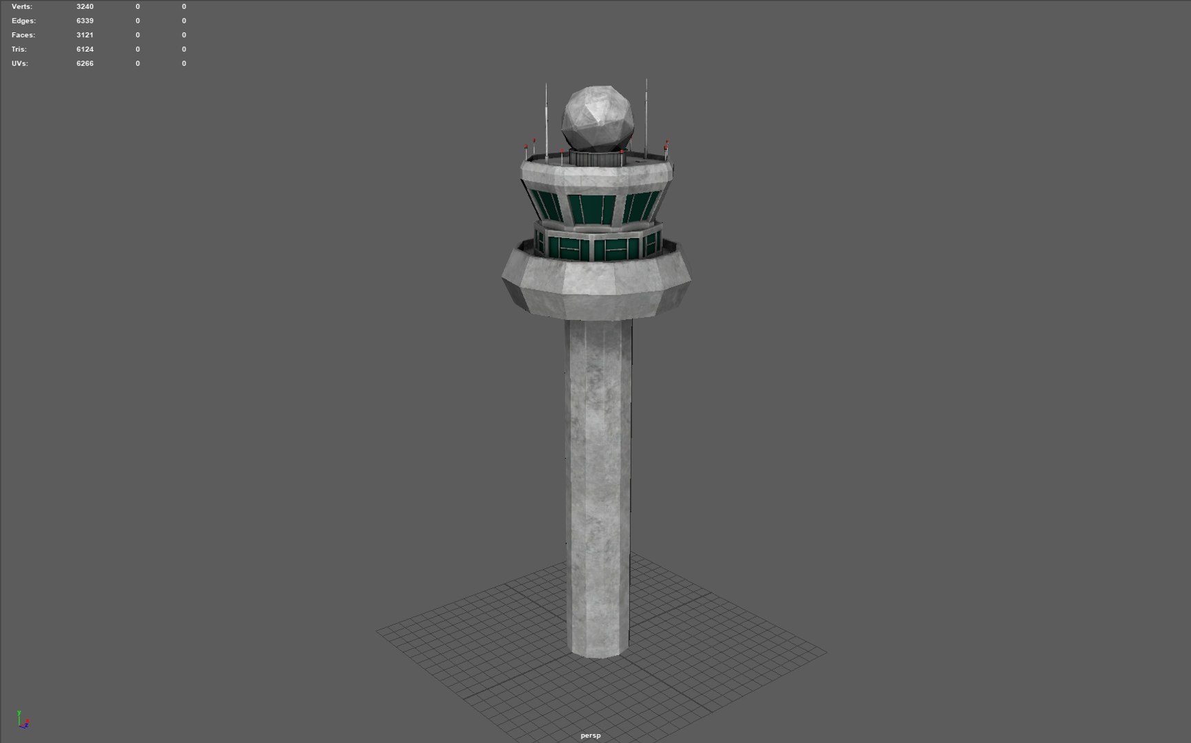 3D Airport Tower - TurboSquid 2055551