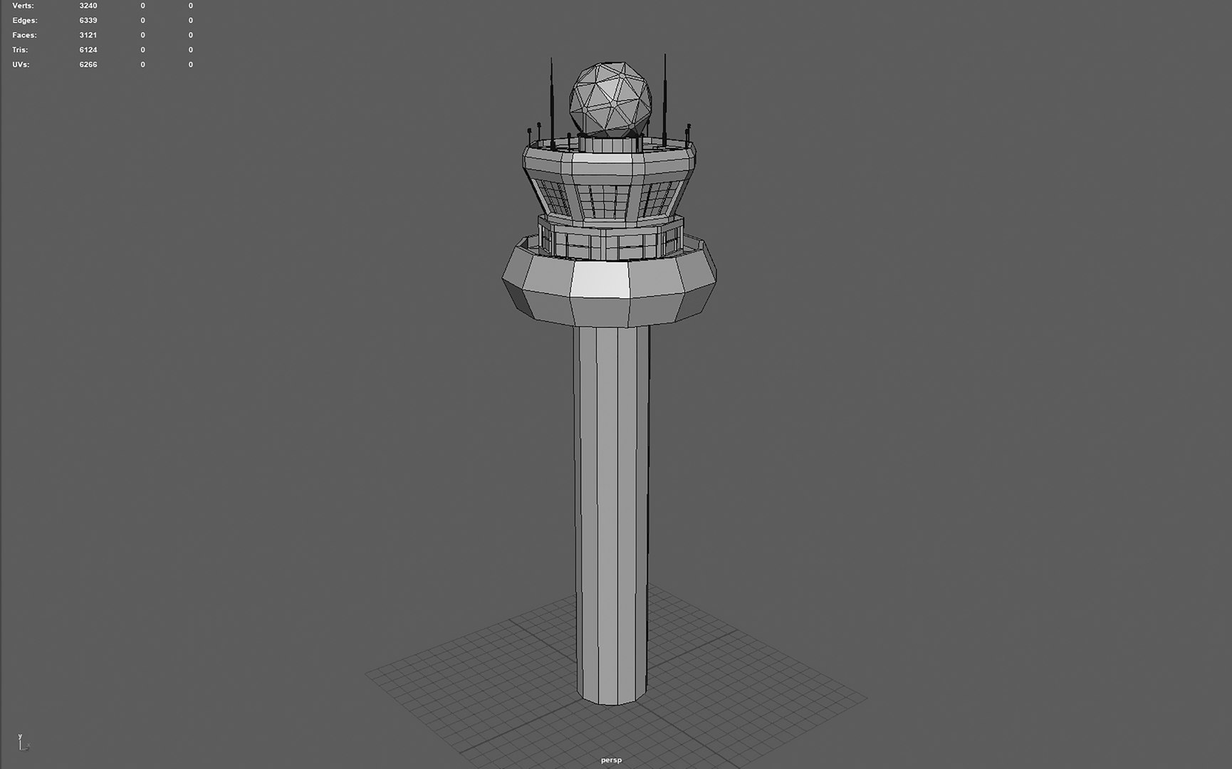 3D Airport Tower - TurboSquid 2055551