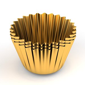 3D Cupcake Mould gold