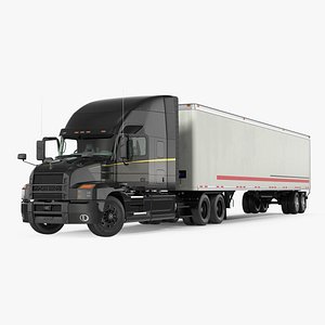 3D mack anthem truck trailer model