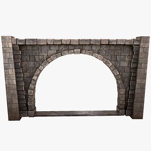 Medieval Prison Wall with Arch