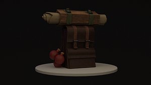 Adventure Fantasy Game Backpack Stylised