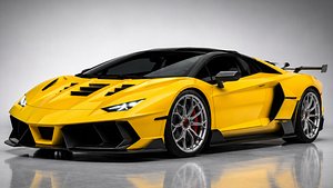 Aventador Roadster SVJ 2021 3D Model 3D model