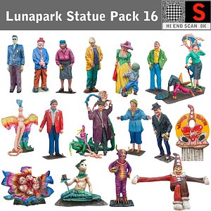 3d model of sculpture lunapark pack 16