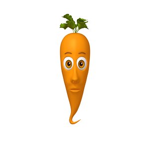 carrot cartoon 3D model