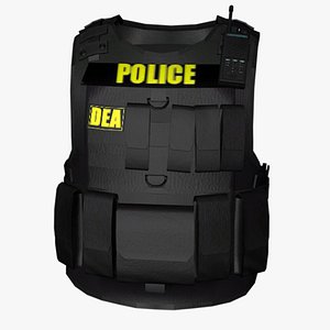 Bulletproof Vest Shield 3D model