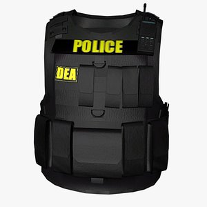 Bulletproof Vest Shield 3D model