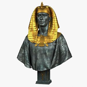 3D model pharaoh sculpture
