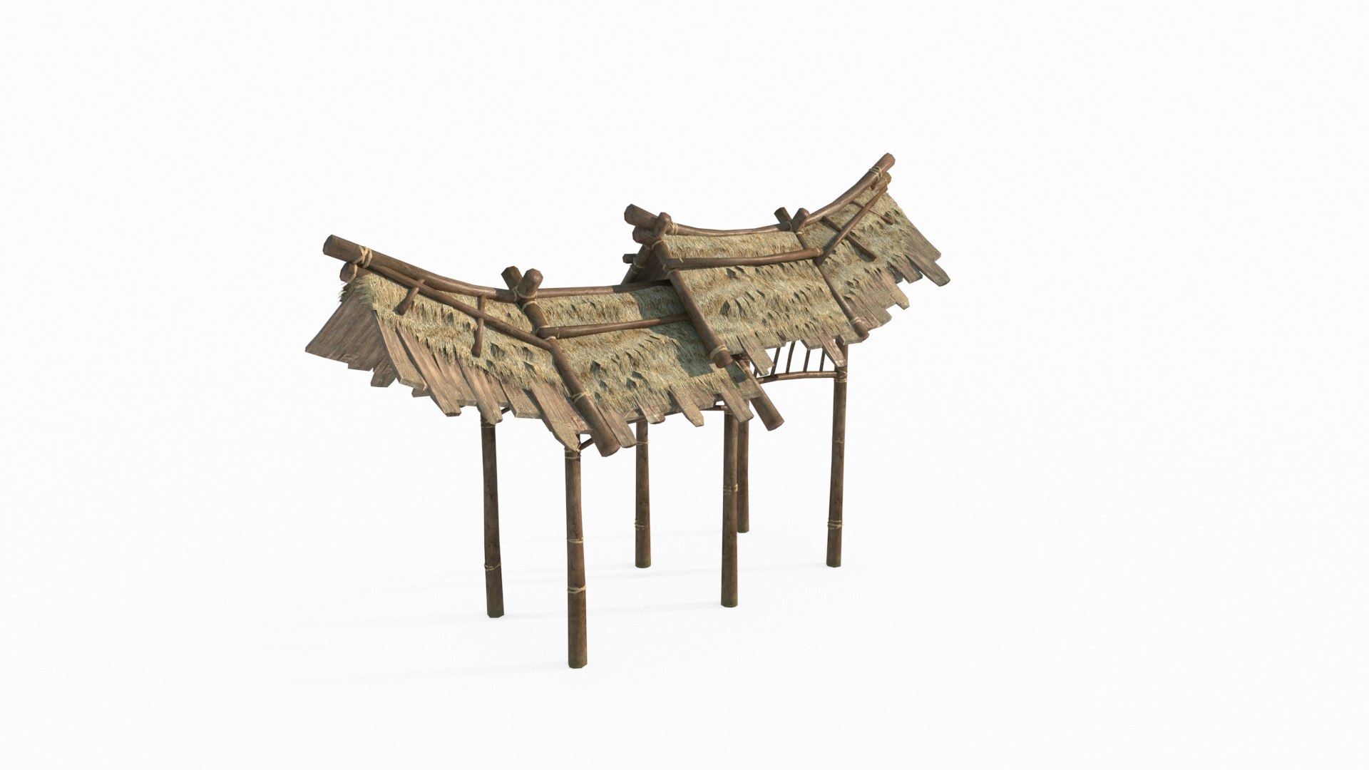3D Rural rice field pavilion - TurboSquid 2119085