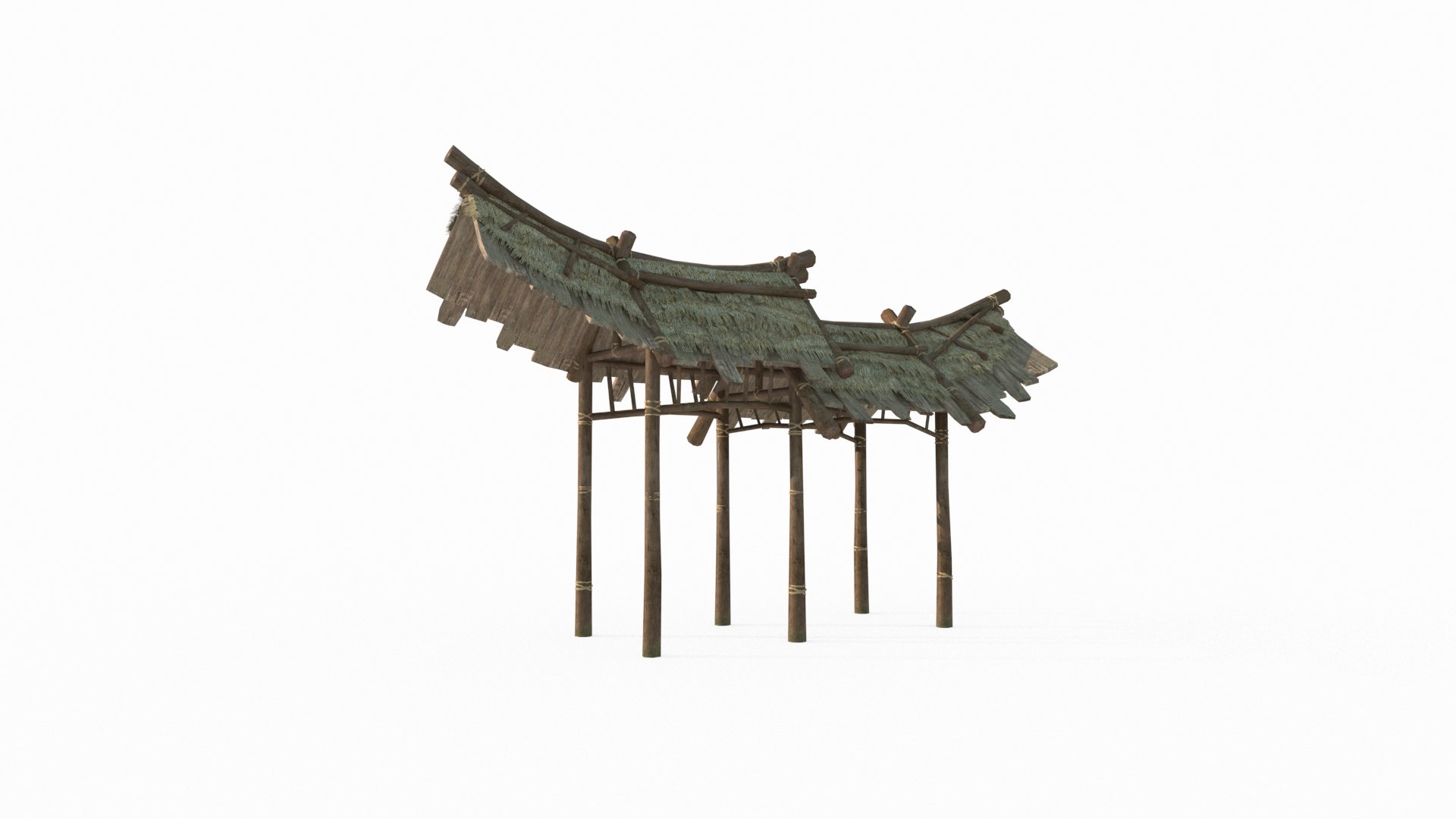 3D Rural rice field pavilion - TurboSquid 2119085