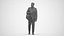 00299Allen006 - Adult Black male walking through office in transitional seasonal business attire wit