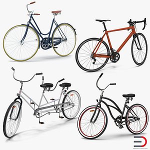 3d rigged bikes bicycle