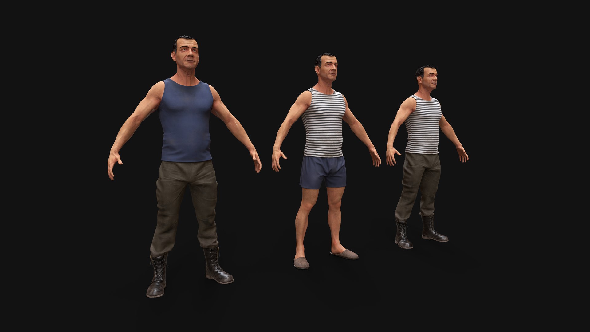 Elderly Soldier Model - TurboSquid 2082496