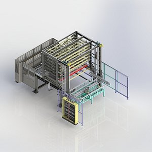 sheet metal storage and feeding system model