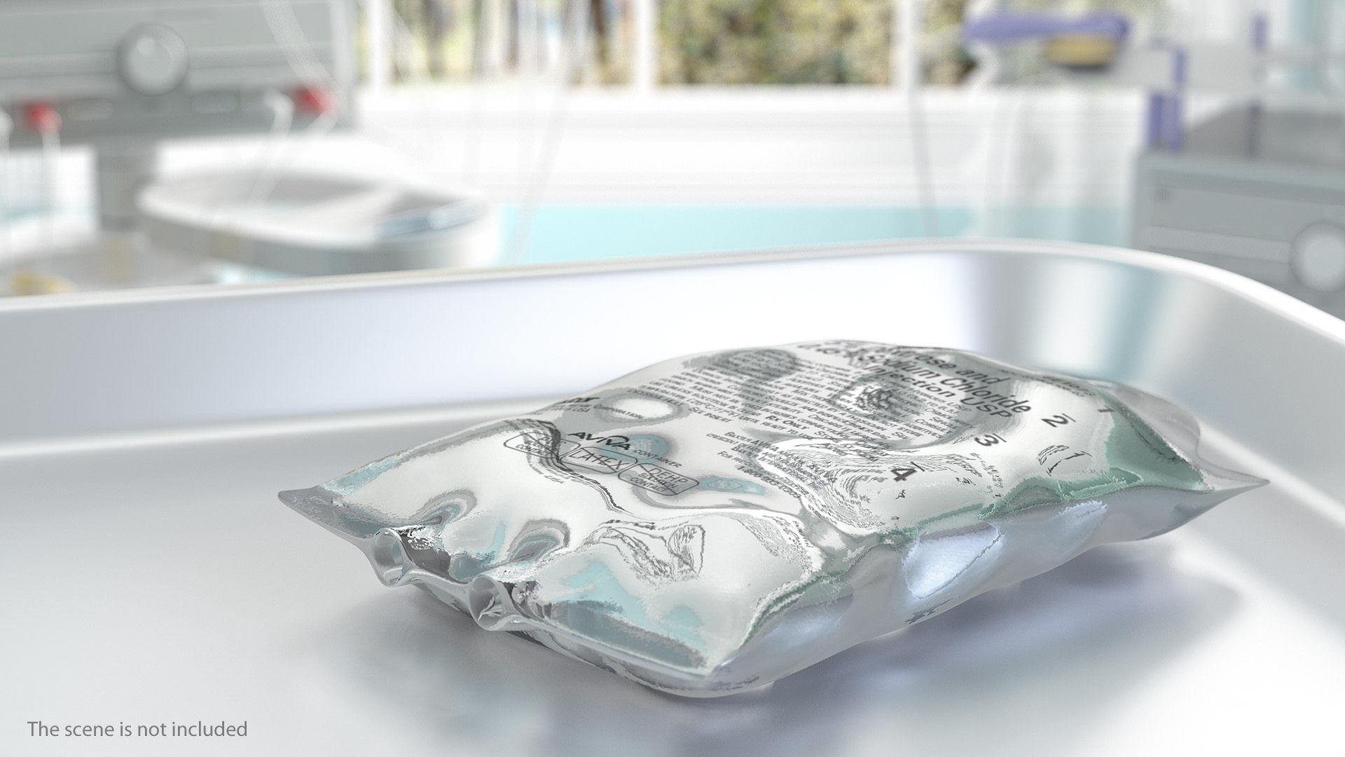 IV Fluid Solution Bag 3D model preview