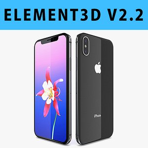 E3D - Apple iPhone X ( iPhone 10 ) Space Gray
