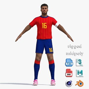 A-Pose Rigged Rodri 2026 3D model