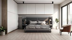 bedroom interior corona 3D model