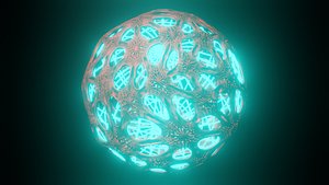 Metal sphere lamp4 3D