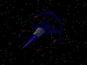free obj mode blue devil spaceship