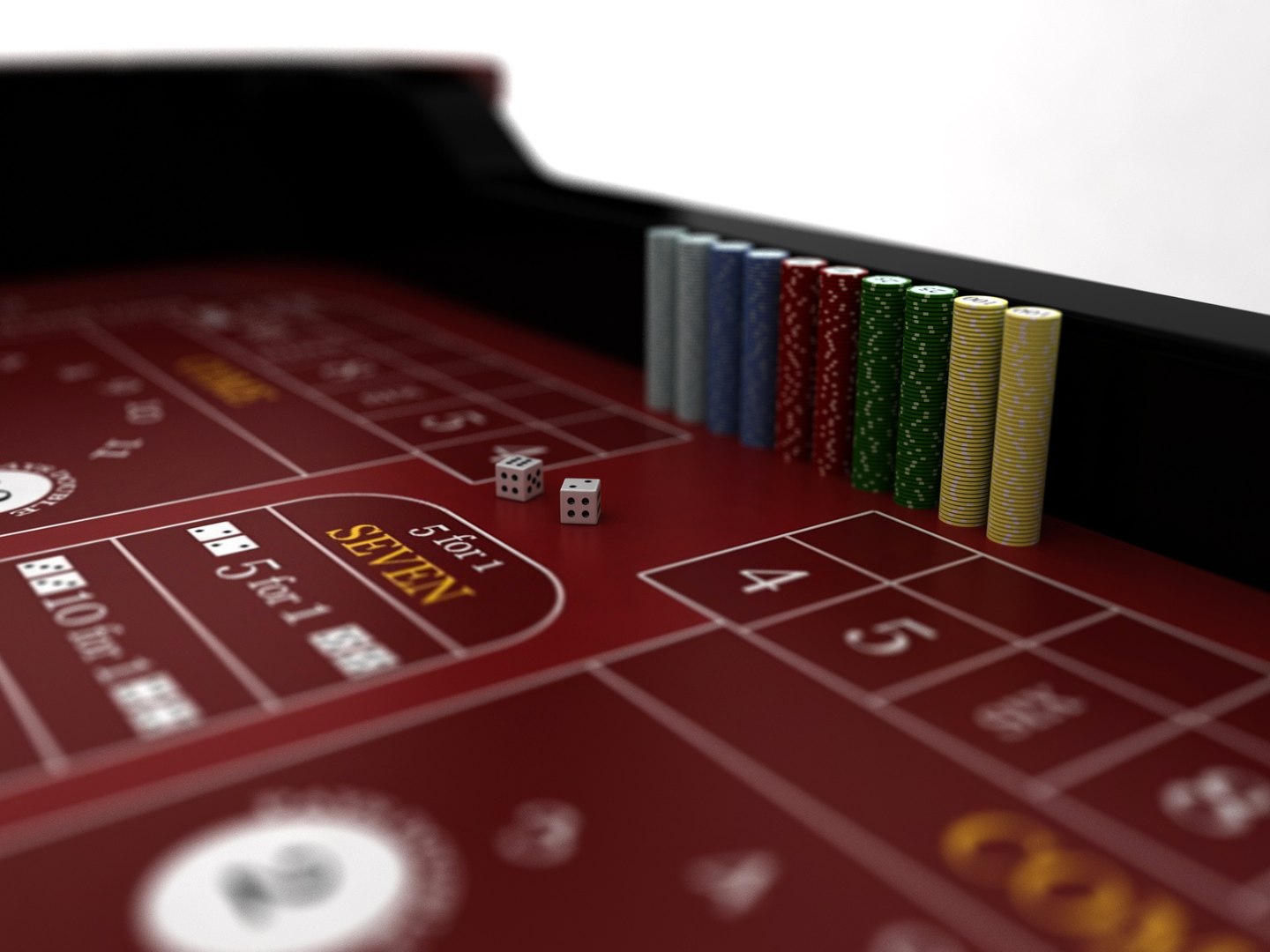 3d Craps Table Set