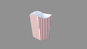 square box popcorn striped red