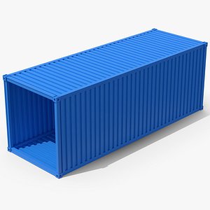 Blue Metal Container 3D