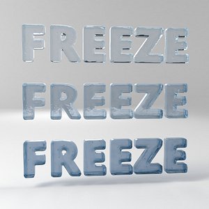 freeze text 3D model