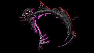 3D sickle dragon pattern sickle Game film and television props