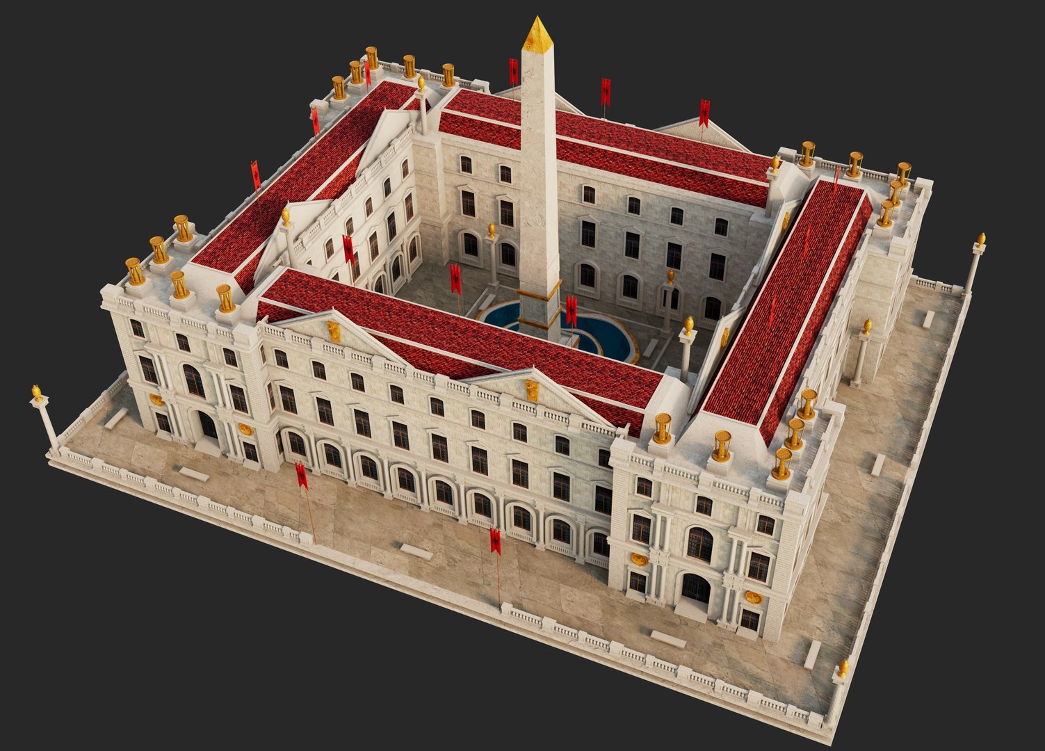 Ancient Obelisk Building 3D Model - TurboSquid 2273472