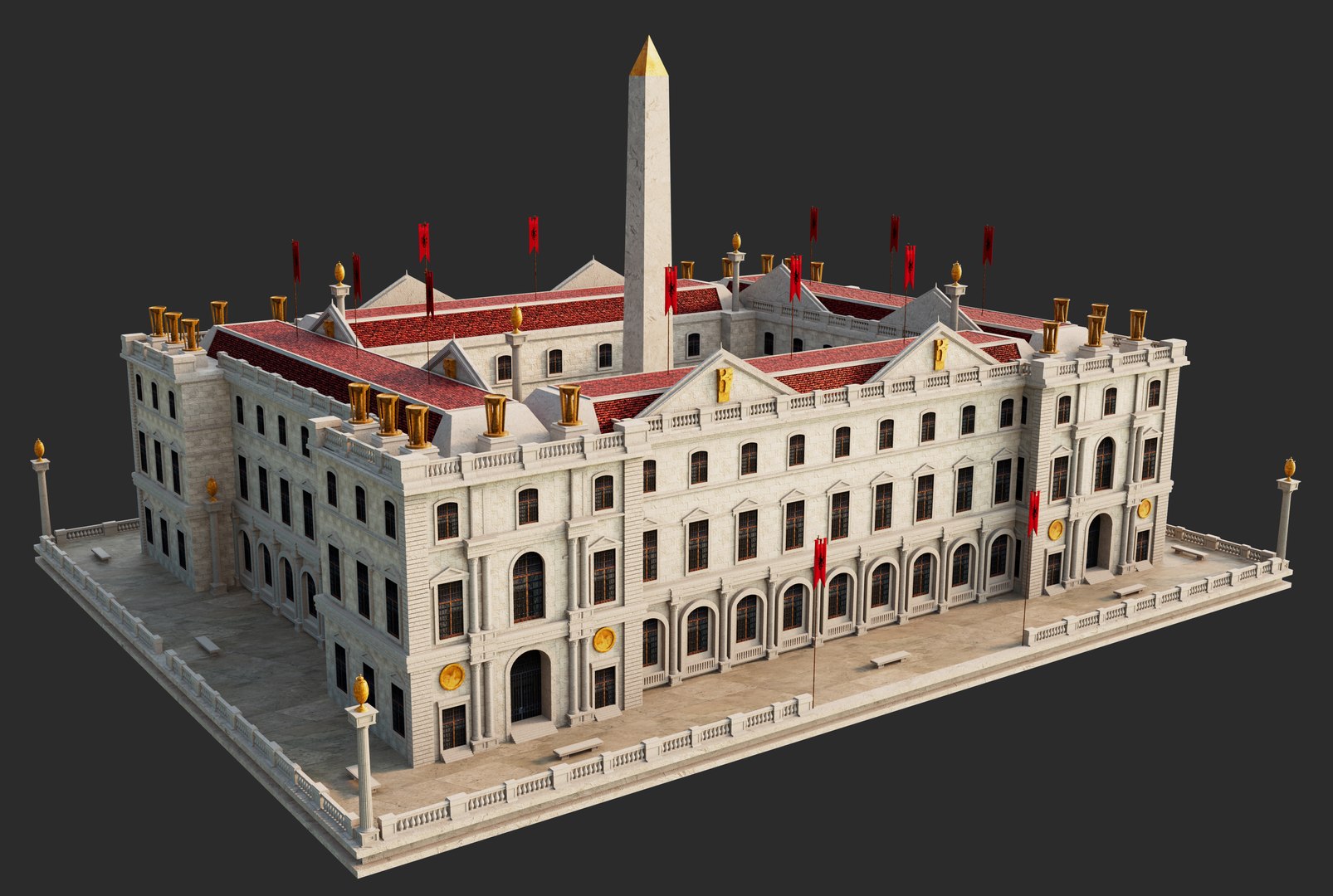 Ancient Obelisk Building 3D Model - TurboSquid 2273472