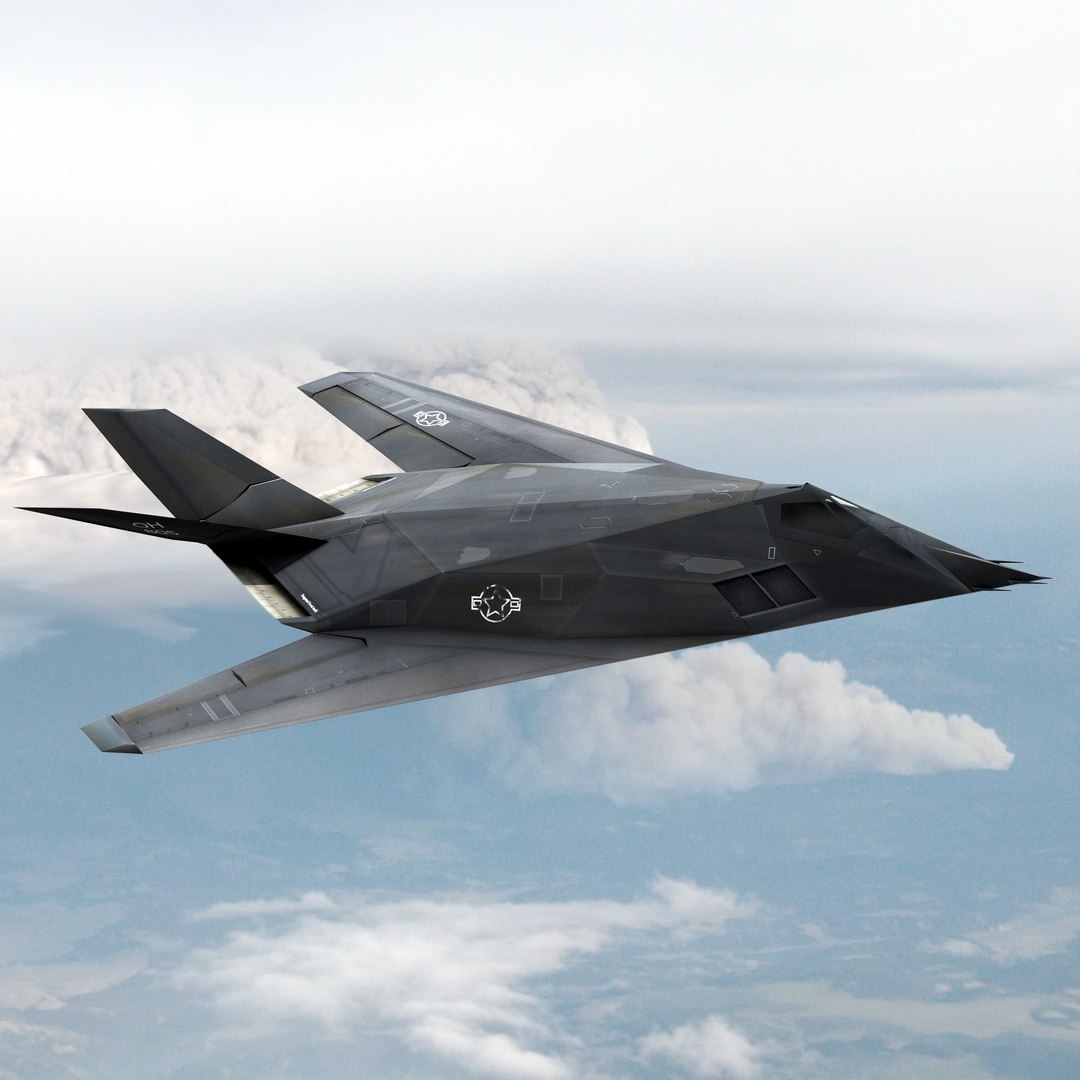 3d lockheed f-117 nighthawk stealth bomber model