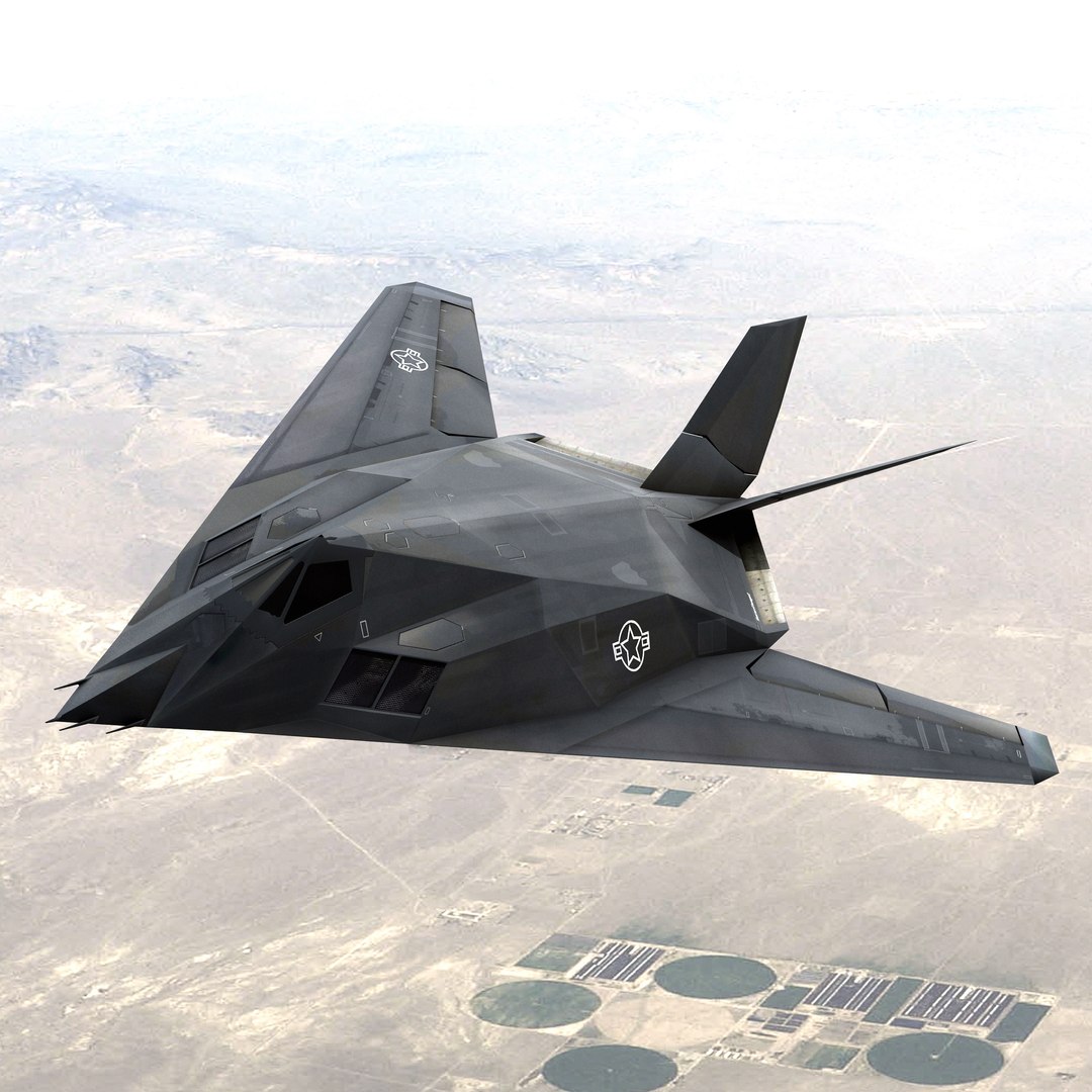 3d lockheed f-117 nighthawk stealth bomber model