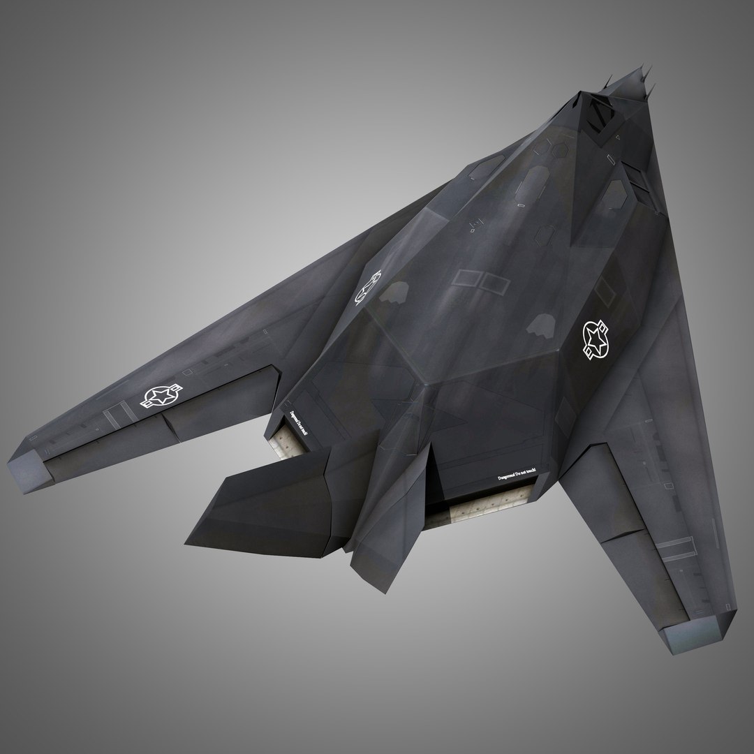 3d lockheed f-117 nighthawk stealth bomber model