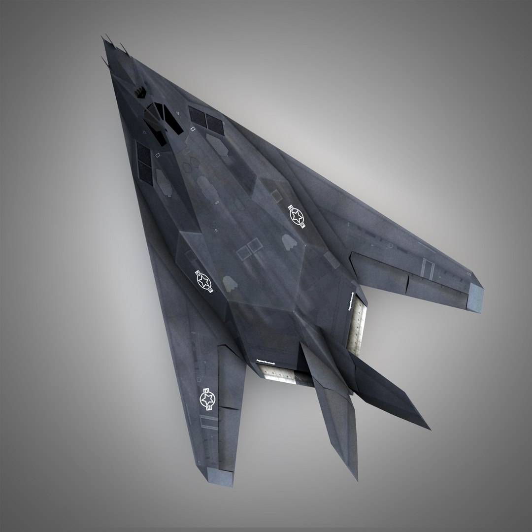 3d lockheed f-117 nighthawk stealth bomber model