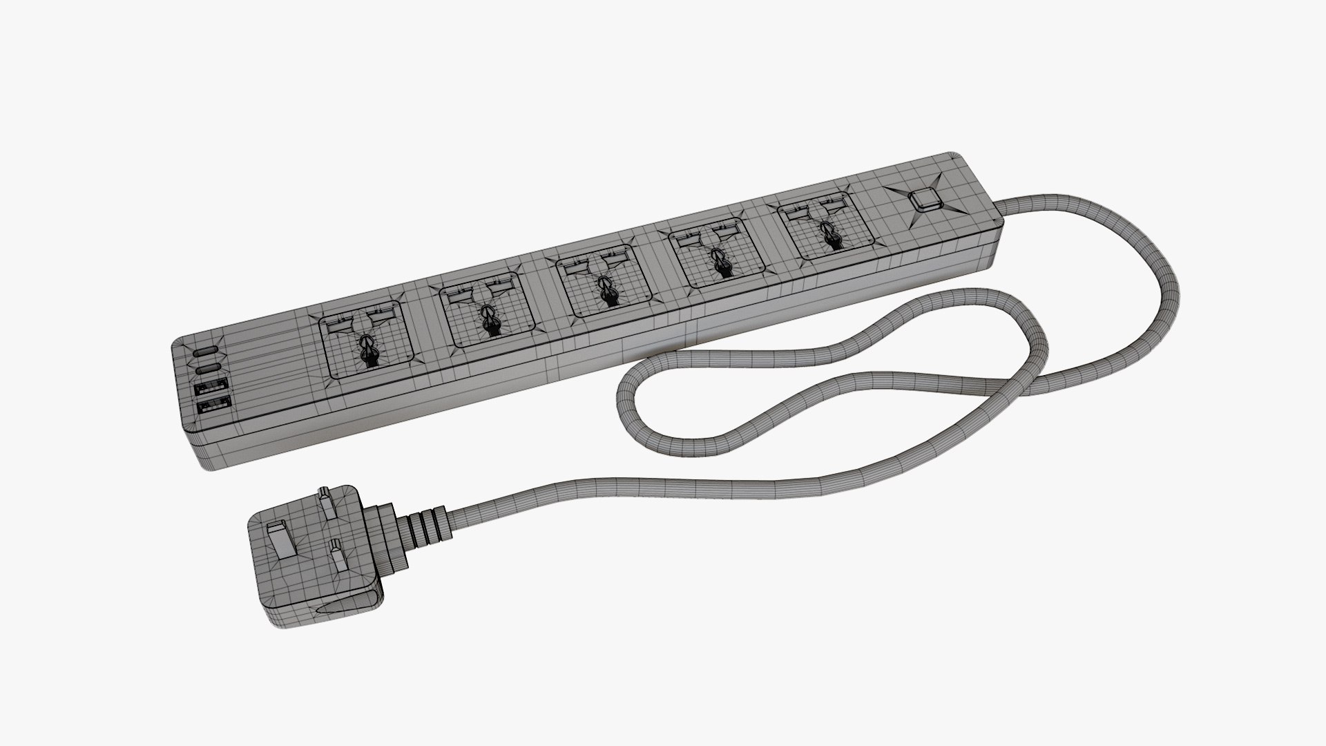 5-Way Extension Lead 3D Model - TurboSquid 2114723