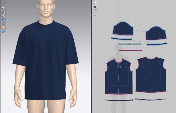 Mens Oversized T-shirt 3D model