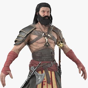 3D model pbr ancient warrior