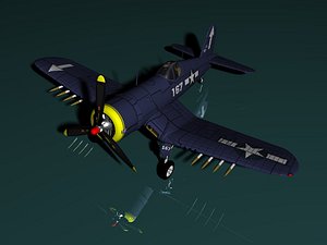3d f4u corsair maxon model