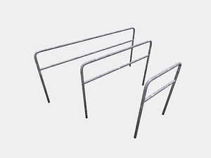 galvanized railings scandinavia 3d obj