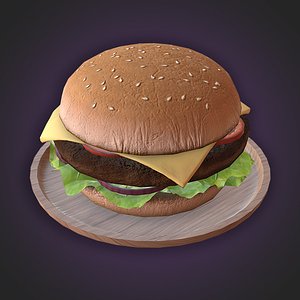 food beef burger 3D model