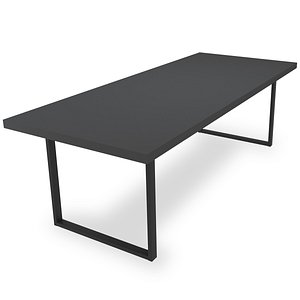 3D dining table black