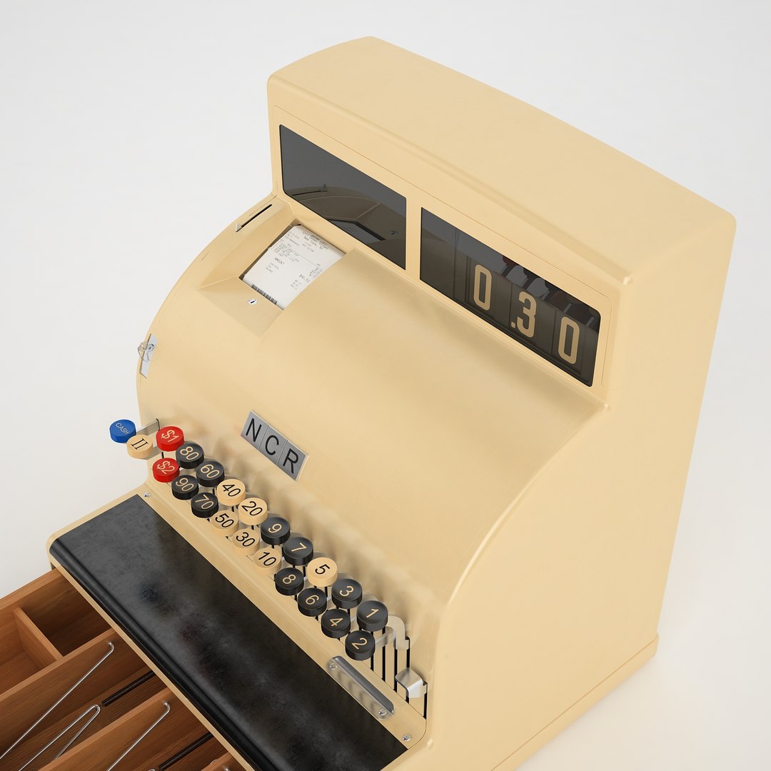 Retro Cash Register 3D - TurboSquid 1225324