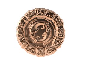 3d medal astro pisces model