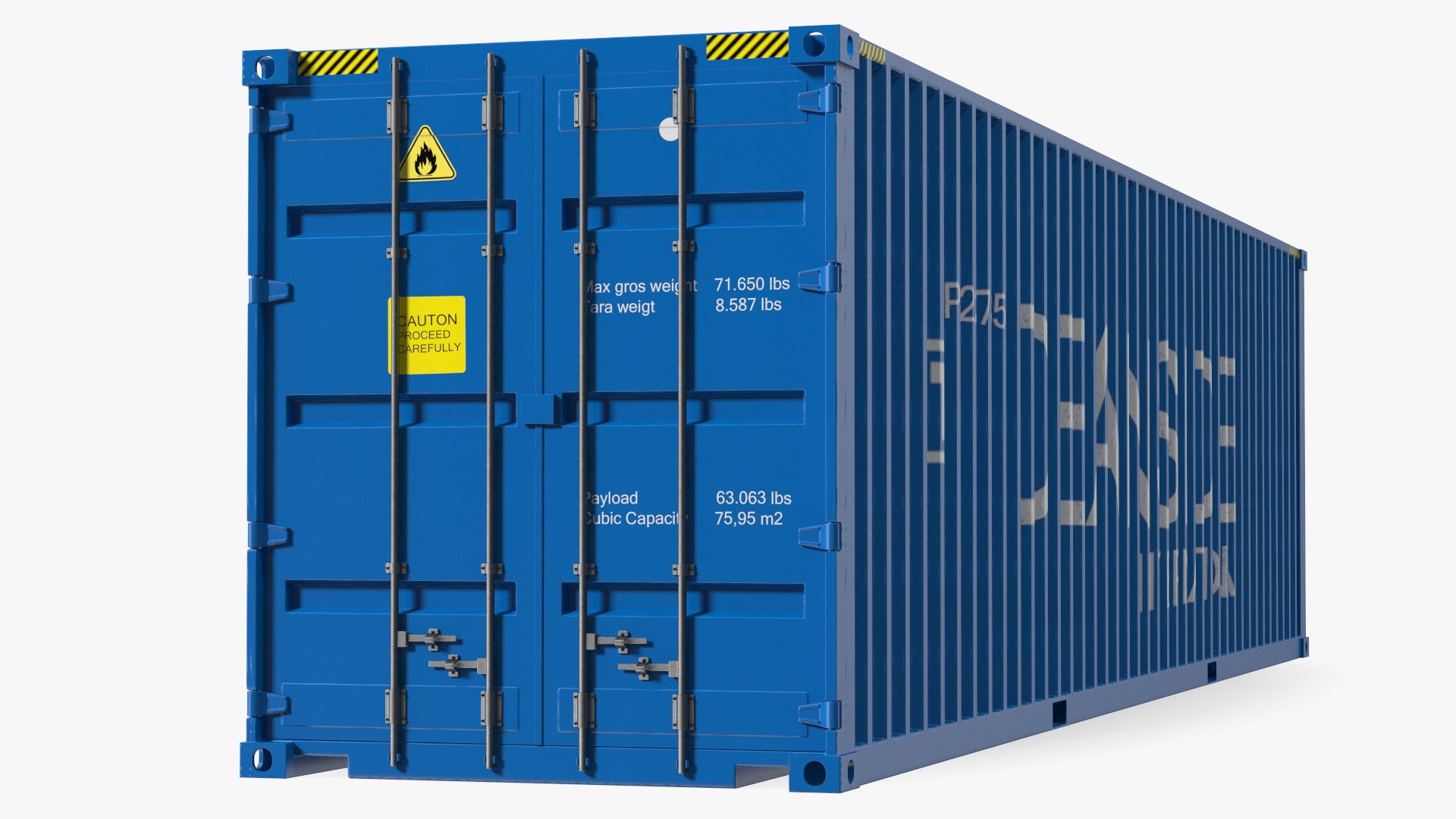 High Cube Cargo Shipping Container 40FT 3D model preview